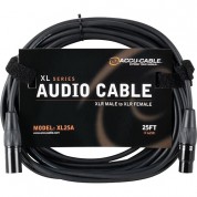 American Dj Accu-cable Xlr Male To Female Balanced Audio Cable 25ft