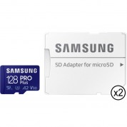 Samsung 128gb Pro Plus Microsdxc Card With Adapter (2-pack)