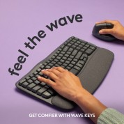 Logitech Wave Keys Wireless Ergonomic Keyboard Graphite