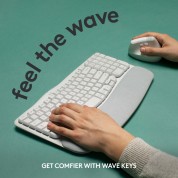 Logitech Wave Keys Wireless Ergonomic Keyboard Off-white