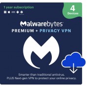 Malwarebytes Premium Antivirus With Vpn (4 Devices, 1 Year)