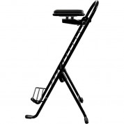 Plateau Chairs Pro Series Folding Chair Black Vinyl Leather Seat Frame