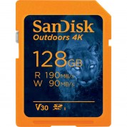 Sandisk 128gb 4k Uhs-i Sdxc Memory Card Outdoors