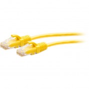 C2g Cat6a Slim Ethernet Patch Cable 1' Yellow Utp