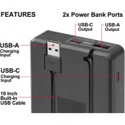 Vidpro Vdl-105 Dual Bay Lcd Charger Power Bank Dmw-blk22