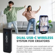 Movo Photo Mini Uc Duo Wireless Microphone For Usb-c Devices