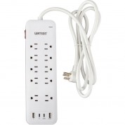 Watson 10-outlet Surge Protector With Usb, 2450 Joules, White