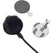 Viviana Fur Lavalier Microphone Cover Round Black