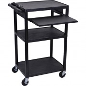 Luxor 3-shelf Plastic Utility Cart 42