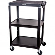 Luxor Adjustable Steel Utility Cart Black