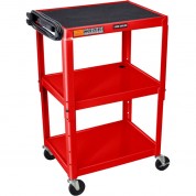 Luxor Adjustable Steel Utility Cart - Red