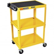 Luxor Adjustable Steel Utility Cart Yellow