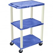 Luxor 3-shelf Plastic Utility Cart 42