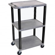 Luxor 3-shelf Plastic Utility Cart 42