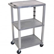 Luxor 3-shelf Plastic Utility Cart 42