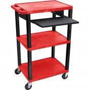 Luxor 3-shelf Plastic Utility Cart 42