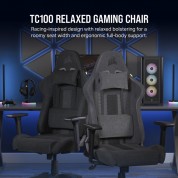 Corsair Tc100 Gaming Chair Gray Fabric