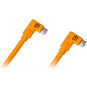 Tetherpro Dual Right-angle Usb-c Cable 15' Orange