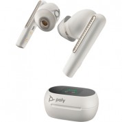 Poly Voyager Free 60+ Uc Earbuds White Sand Microsoft Teams