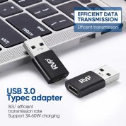 Usb-c To Usb-a 3.2 Gen 1 Adapter 2-pack Black