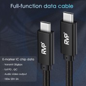 Rvp+ 6' Usb-c 3.2 Gen 2x2 Cable 2-pack