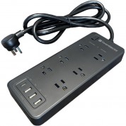 6-outlet Usb Surge Protector 12'