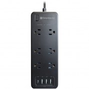 6-outlet Usb Surge Protector 12'