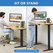 Mount-it! Electric Standing Desk Base - Dual Motors, Black