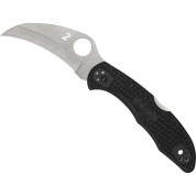 Spyderco Tasman Salt 2 Folding Knife Plain Edge Black Handle