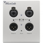 Muxlab Dante 2-channel Xlr Wall Plate White