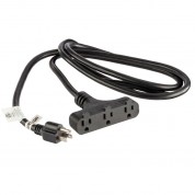 Watson 3-tap Power Extension Cord 6ft Black