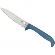 Spyderco Counter Puppy Fixed Blade Knife Spyderedge Blue Handle