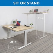 Mount-it! Dual Motor Electric Standing Desk 55