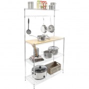 Mount-it! Mi-70863 Kitchen Baker's Rack With Wood Table