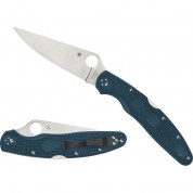 Spyderco Police 4 Lightweight Folding Knife Blue Satin Blade