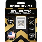 Delkin 650gb Black Cfexpress Type B Memory Card