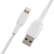 Belkin Boostcharge Braided Lightning Usb-a Cable 3.3' White