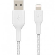 Belkin Boostcharge Braided Lightning Usb-a Cable 3.3' White