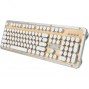 Azio Retro Classic Bt Wireless Mechanical Keyboard Maple