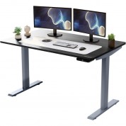 Electric Adjustable Height Standing Desk 48x30 Black Bamboo