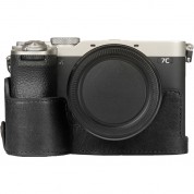 Megagear Leather Half Case For Sony A7c Ii Black