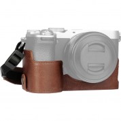 Megagear Leather Half Case For Sony A7c Ii (brown)