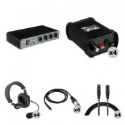 Portacom 4-person Wired Headset Kit With Power Station