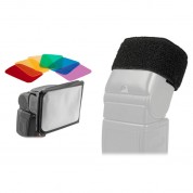 Vello Universal Softbox With Colored Gels, Cinch Strap Kit (small)