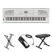 Yamaha Dgx-670 Portable Digital Piano Bundle - White