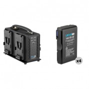 Watson Pro 4 X 95wh Slim Batteries & Quad Charger V-mount