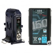 Idx Duo-c150p V-mount Batteries & Vl-2x Charger Kit