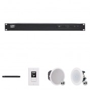 Qsc Business Music Kit For 1200ft² Restaurant Bar Ceiling Mount