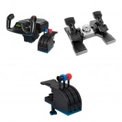 Logitech G Flight Yoke, Rudder Pedals, Throttle Quadrant Kit