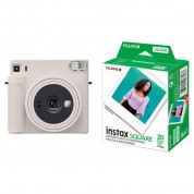 Fujifilm Instax Square Sq1 Camera With Film Kit - Chalk White